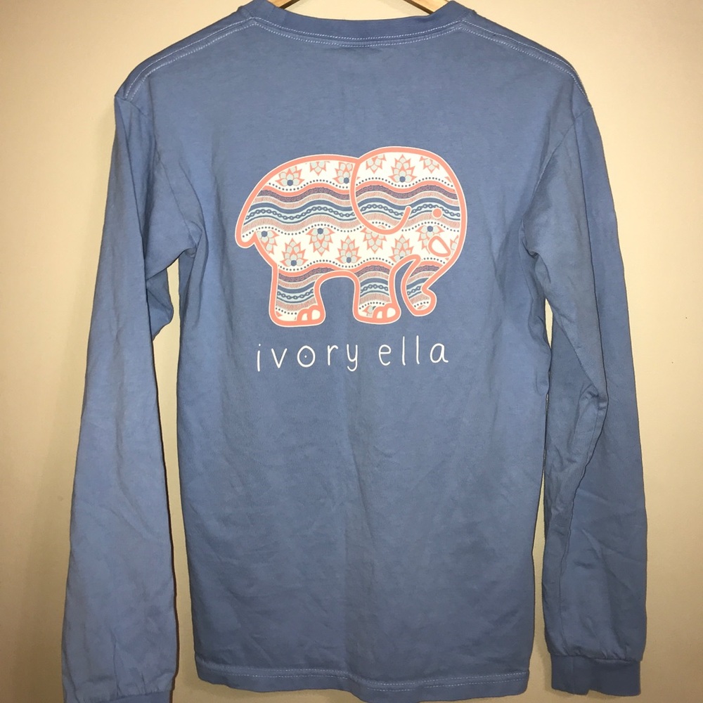 long sleeve light blue ivory ella shirt.